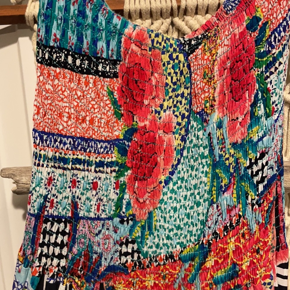 Jaase Patchwork Multi Print Mini Dress - image 5